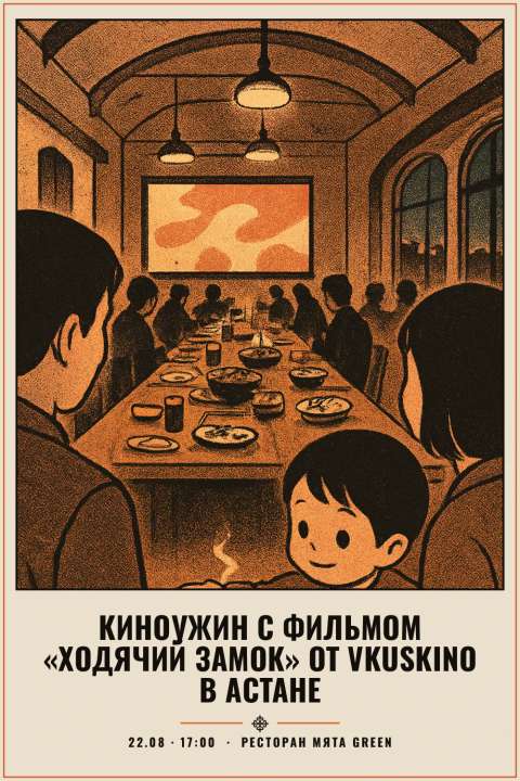 Киноужин с фильмом «Ходячий замок» от vkuskino в Астане - 1