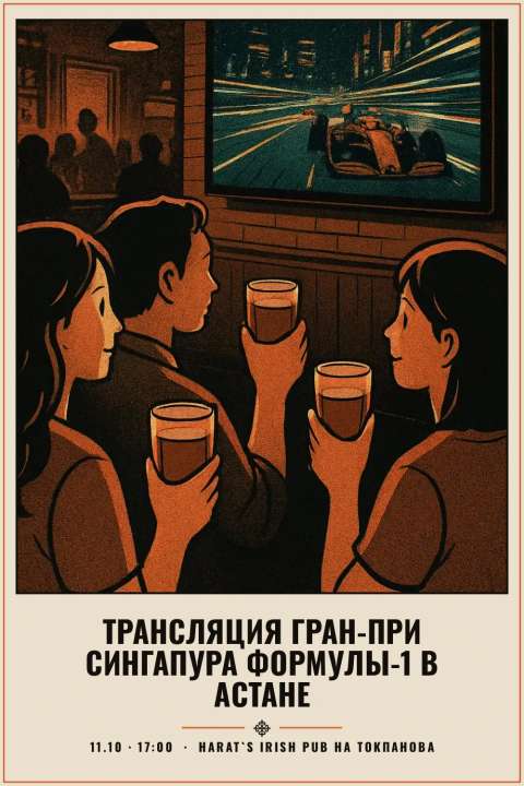 Трансляция Гран-при Сингапура Формулы-1 в Астане - 1