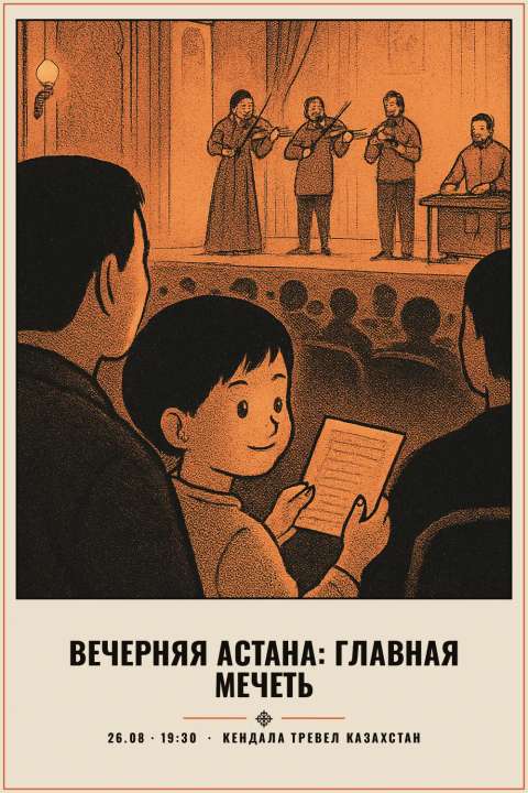 Вечерняя Астана: Главная мечеть - 1