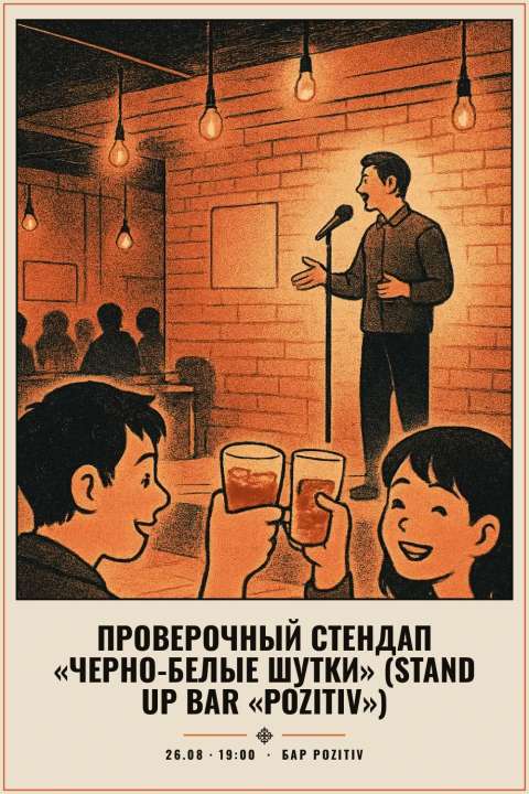 Проверочный стендап «Черно-белые шутки» (Stand Up Bar «Pozitiv») - 1
