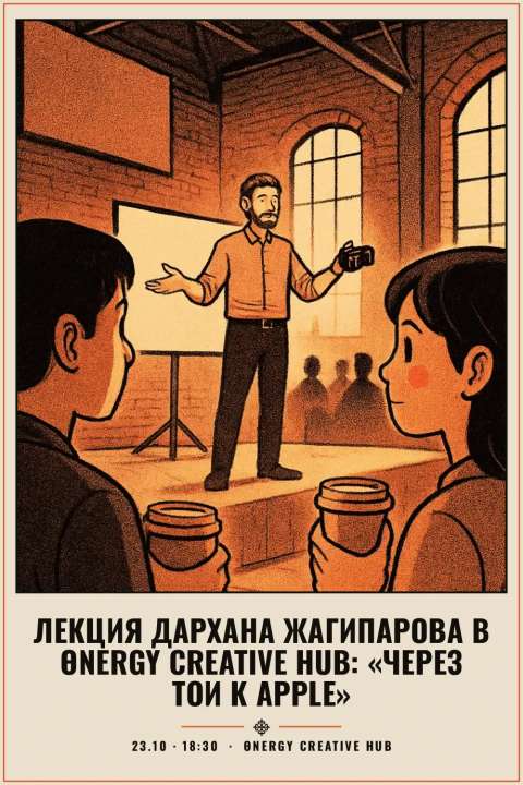 Лекция Дархана Жагипарова в Өnergy Creative Hub: «Через тои к Apple» - 1