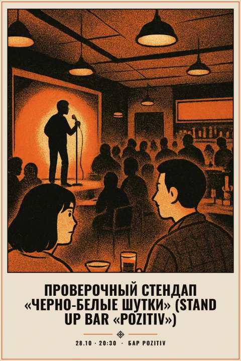 Проверочный стендап «Черно-белые шутки» (Stand Up Bar «Pozitiv») - 1