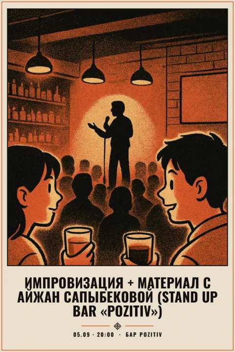 Импровизация + материал с Айжан Сапыбековой (Stand Up Bar «Pozitiv») - 1